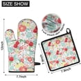 thumbnail image 6 of Pioneer Flower Kitchen Oven Mitt and Pot Holder Sets 2 Pcs for Baking, Cooking and Grilling, Heat Resistant Up To 392 °F, 6 of 7