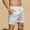 White, variant on Men's Solid Color Stretch Beach Shorts Sports Fitness Training Breathable Shorts with Pockets
