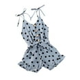 thumbnail image 5 of Kiapeise Girls Polka Dot Playsuit with Belt,Ruffles Strap Jumpsuit, 5 of 6