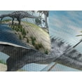 thumbnail image 3 of Ambesonne Animal Quilted Coverlet 3 Pcs, Wild Suchomimus Dinosaur, Queen Size, Blue Green Grey, 3 of 4