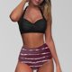 thumbnail image 2 of Gibobby Conjunto de Bikini Bikini de cintura alta para mujer, bañador Sexy de realce de dos piezas, traje de baño Vintage de dos piezas, conjunto de Biki(Vino,G), 2 of 4