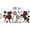 Brown, variant on MAGICAL UNICORNS VINYL WALL DECALS (YOU CHOOSE SIZE!)