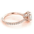 thumbnail image 2 of Luxurman GIA Cushion Cut Natural Diamond Engagement Ring 14K Halo Design (Rose Gold Size 7), 2 of 3