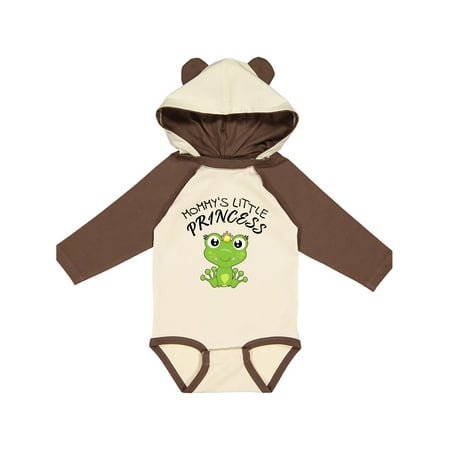 

Inktastic Mommy s Little Princess- cute frog Gift Baby Girl Long Sleeve Bodysuit