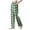 Green 2, variant on Annhoo Lounge Pants for Women Plus Size Plaid Ptinted Straight Leg Trousers Cotton Elastic High Waisted Pants