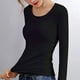 thumbnail image 2 of Ropa interior térmica de manga larga para mujer, camiseta con forro polar suave y micropolar, capa base cálida de invierno, 2 of 5