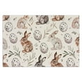 thumbnail image 1 of Binwennn Easter Placemat Linen Rabbit Print Table Mat Living Room Table Decoration Insulation Mat Napkins for Dining Table And Fall Place Mats Indoor Table Mats for Dining Room Table round Table Place, 1 of 5