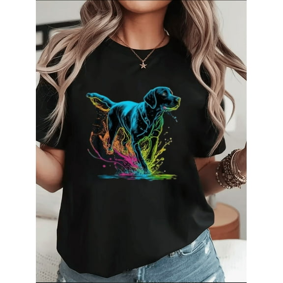 Cute Black Lab Labrador Retriever Puppy Dog Mom Pet Lover Unisex T-Shirt, , up to Size 5XL