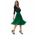 thumbnail image 5 of Grace Karin Women's High Waist Pleated Chiffon Skirt Simple Comfy Basic Midi Swing A-line Skirts（S-2XL）, 5 of 6