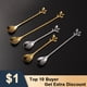 thumbnail image 2 of Juego de cucharas de café de acero inoxidable, herramientas de cocina, accesorios de café, hojas, postre, fruta, café, decodificador creativo, 4 Uds. Fivean unisex, 2 of 2