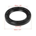 thumbnail image 2 of 35mm x 50mm x 7mm Black Nitrile Butadiene Rubber Cover Double Lip TC Oil Shaft Seal for Car Auto, 2 of 7