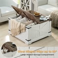 thumbnail image 5 of Joaxswe Farmhouse Lift Top and Storage Wood Coffee Table, White, 5 of 6