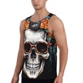 thumbnail image 2 of KLL Flower Horn Skull A Print Men's Muscle Gym Workout Stringer Tank Tops Bodybuilding Fitness T-Shirts Tank Tops Men-4X-Large, 2 of 7