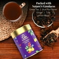 thumbnail image 3 of The Infused Kettle Premium Purple Cranberry Green Tea, 22 Cups, Loose Herbal Tea Leaves Blended with Lime & Blue Pea Flower, Boosts Metabolism, Low Caffeine Chai - 50gm, 3 of 5
