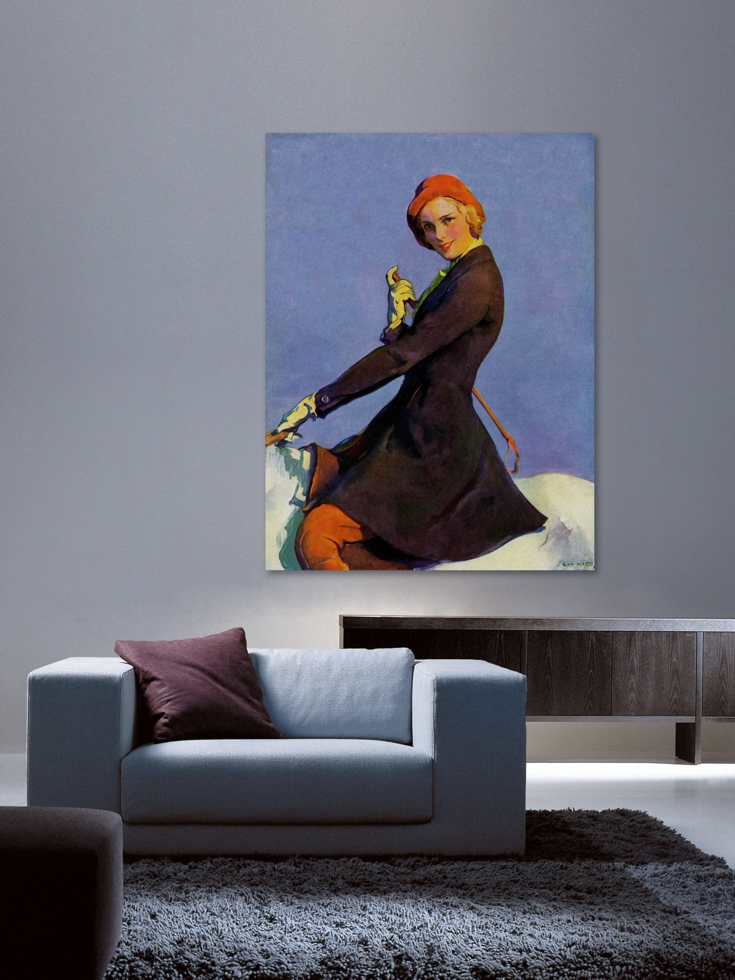 Marmont Hill Woman on Horseback by Guy Hoff Painting Print on Canvas