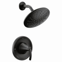 Moen T2842EPBL Glyde Shower Only System with Eco-Performance Rainshower Showerhead Without Valve, Matte Black