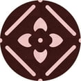 thumbnail image 1 of Ahgly Company Machine Washable Indoor Round Transitional Chocolate Brown Area Rugs, 6' Round, 1 of 7