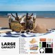 thumbnail image 5 of Fotbe Countryside Flower Cow Bolsa de Viaje para Playa - Resistente al Agua, Bolsa Tote de Gran Capacidad y Ligera con 7 Bolsillos para Mujeres y Hombres, 5 of 7
