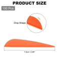 thumbnail image 2 of Uxcell Arrow Vanes Arrow Fletching 3" Water Drop Shape TPU for Hunting DIY Shooting(Orange, Pack of 100), 2 of 7