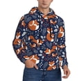 thumbnail image 2 of Daiia Cute Foxes for Men's Fashion Hoodies & Sweatshirts with Kangaroo Pocket Hooded Sweatshirt Breathable & Moisture Wicking-4X-Large, 2 of 7