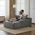 thumbnail image 5 of SOULART 47.24" Cloud Couch, Gray Chaise Lounge Chair, Sleeper Sofa for Small Spaces, No Assembly Required with 3 Throw Pillows, 5 of 13