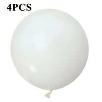 BESTSKY 4Pcs 24-inch White Round Latex Balloons DIY Home Travel Wedding Party Decor