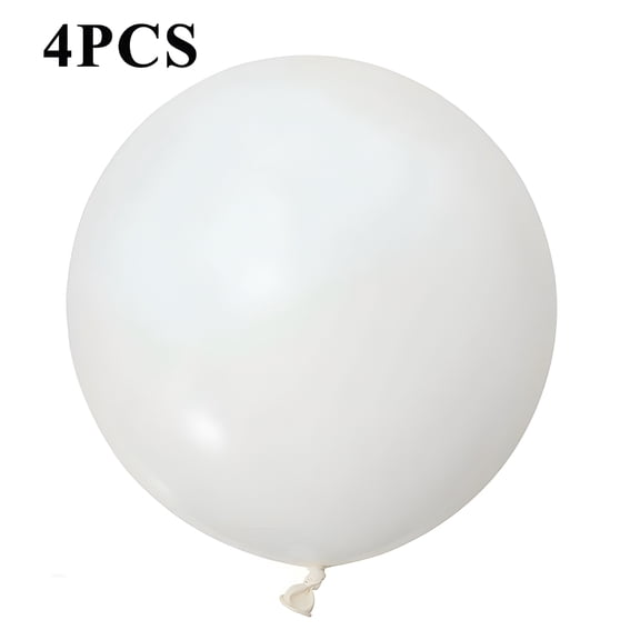 BESTSKY 4Pcs 24-inch White Round Latex Balloons DIY Home Travel Wedding Party Decor