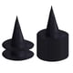 thumbnail image 2 of 14 sombreros de bruja puntiagudos de Halloween con ala ancha para cosplay, accesorios fotográficos para fiestas y festividades. Adultos 37cmx35cm, 2 of 4