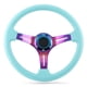 thumbnail image 2 of Reemplazo de volante de carreras de 6 pernos, plato hondo universal de 350 mm de diámetro, azul claro Jadeshay  A, 2 of 8