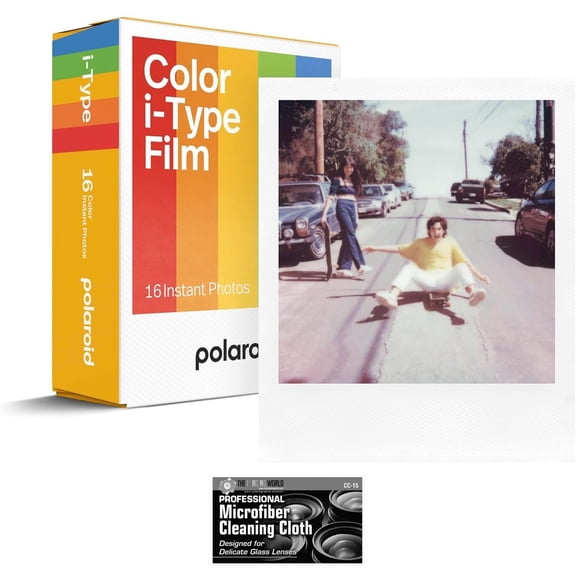 Polaroid Instant Color Film for i-Type Cameras 2 Pack, 16 Instant Photos Bundle with a Cleaning Cloth