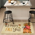 thumbnail image 5 of Fall Door Mat Outside,Buffalo Plaid Pumpkin Football Welcome Mat for Front Door,Thanksgiving Autumn Indoor Outdoor Rugs,Happy Fall Y''all Doormat for Farmhouse Home Porch Decorations 30" x 17", 5 of 6