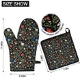 thumbnail image 6 of Pioneer Flower Floral Print Pattern 2-Pack Oven Mitts Set, Heat Resistant Kitchen Gloves, 7.7" X 12", 6 of 6