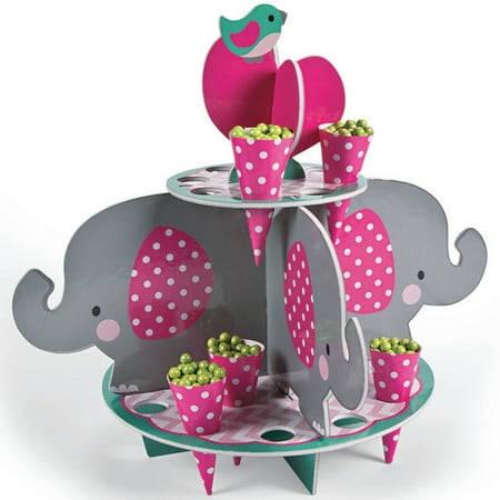 Cone Stand - Pink Elephant Treat Stand With Cones