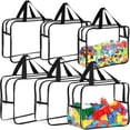 thumbnail image 3 of 10/1pcs Transparent PVC Storage Bags Reusable Large Toy Building Blocks Travel Cosmetics Craft Supply Handbag Container Zipper, 3 of 7