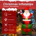 thumbnail image 3 of Inflables navideños de 6 pies Papá Noel Caja de regalo de Papá Noel gigante con 6 luces LED a prueba de agua con estacas de piso y cuerdas para decoraciones navideñas navideñas en el jardín, 3 of 8
