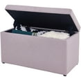 thumbnail image 5 of Better Homes & Gardens 30" Hinged Storage Ottoman, Sand Faux Linen, 5 of 6