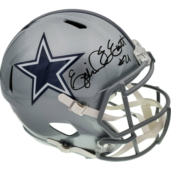 Ezekiel Elliott Autographed Dallas Cowboys Full Size Speed Replica Helmet Beckett BAS 143247