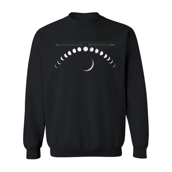 The Moon Phases With Size Sweatshirt Men -Image by Shutterstock, Male 4X-Large