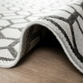 thumbnail image 5 of Safavieh Linden Joey Geometric Indoor/Outdoor Area Rug, Light Gray/Charcoal, 6'7" x 6'7" Round, 5 of 9