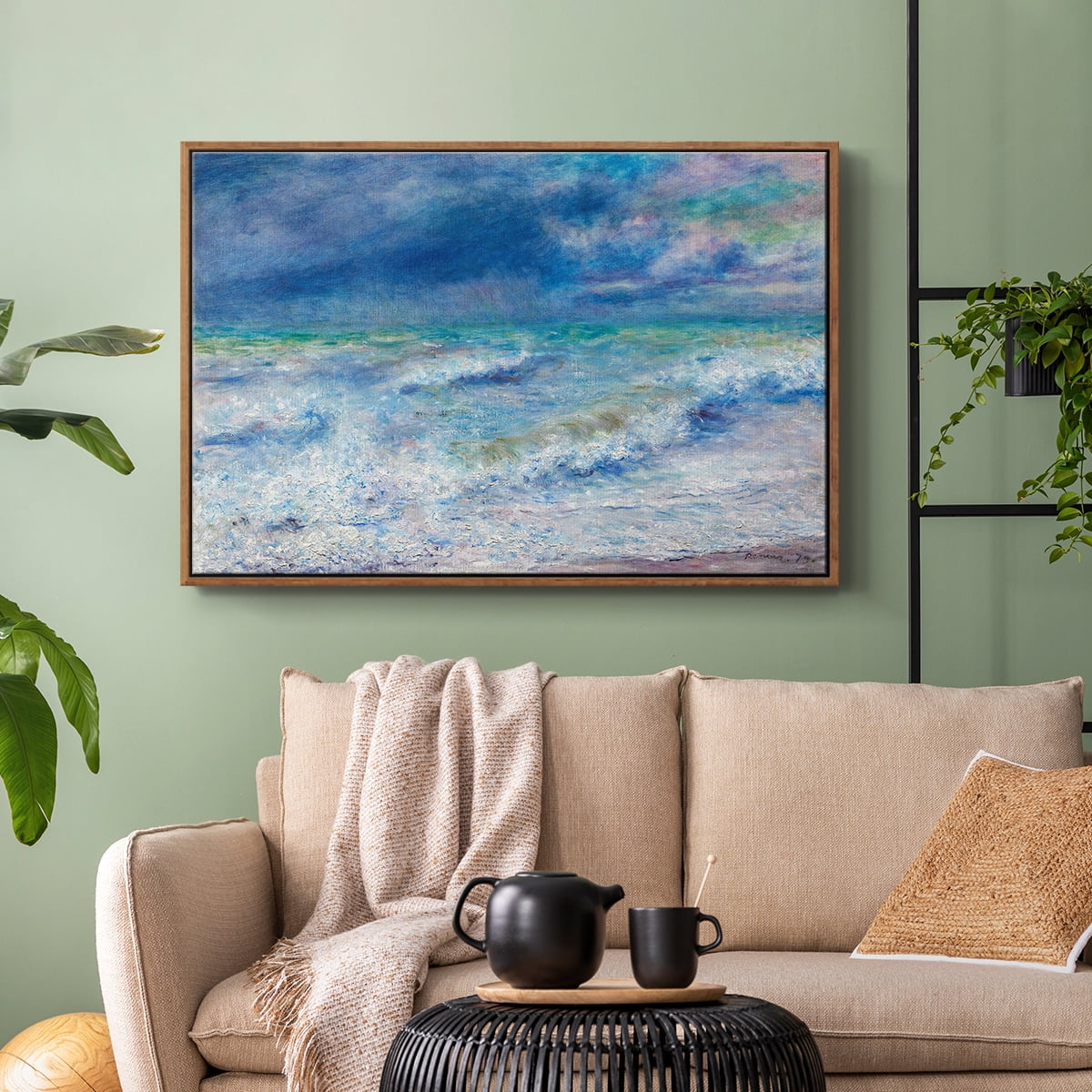 Vintage Landscape-CXIX By Wexford Home Framed in Walnut Wood Gallery Wrapped Canvas 27 in. x 41 in.