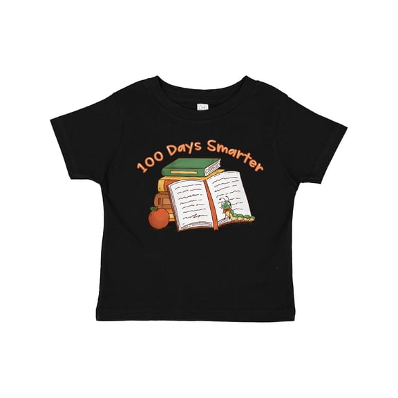 Inktastic 100 Days Smarter Bookworm 100th Day of School Boys or Girls Toddler T-Shirt