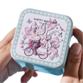 thumbnail image 1 of Caja de regalo de metal cuadrada pequeña con tapa de 7,5 x 7,5 x 6,5 cm, romántica, 1 of 2