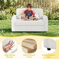 thumbnail image 5 of Furnibear Toddler Chair 2 Seat Kids Sofa Toddler Sofa Couch with Soft Teddy Fleece Upholstery and, 5 of 9