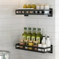 thumbnail image 1 of relayinert Wall Mounted Kitchen Shelf Stainless Steel Rack Dish Bowl Seasoning Storage Organizer, 40cm Seasoning Rack, 1 of 5