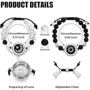 Totwoo Long Distance Bracelets for Couples, Vibration & Light Up Bracelet, Montain & Sea Long Distance Relationship Gifts for Girlfriend Boyfriend