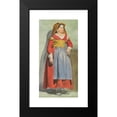 thumbnail image 2 of Vojtech Klimkovič 14x24 Black Modern Framed Museum Art Print Titled - Woman in Italian Costume (1851-1853), 2 of 5