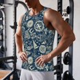 thumbnail image 5 of Fuzoiu Nautical Style Print Men's Workout Tank Tops,Sleeveless Gym Shirt Quick Dry,Fitness Bodybuilding T-Shirt,Muscle Athletic Workout Tee-Small, 5 of 7