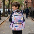thumbnail image 6 of Chririnla Adjustable Shoulder Strap School Bag Backpack for Elementary School Camping, 600D Polyester Lightweight School Backpack, Pastel Cats Pattern, 6 of 10