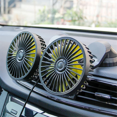 thumbnail image 3 of Universal Car Fan Adjustable Dual Head Fan USB Powered 3-Speed Adjustable Fan Car Dashboard Cooling Air USB Fan, 3 of 7