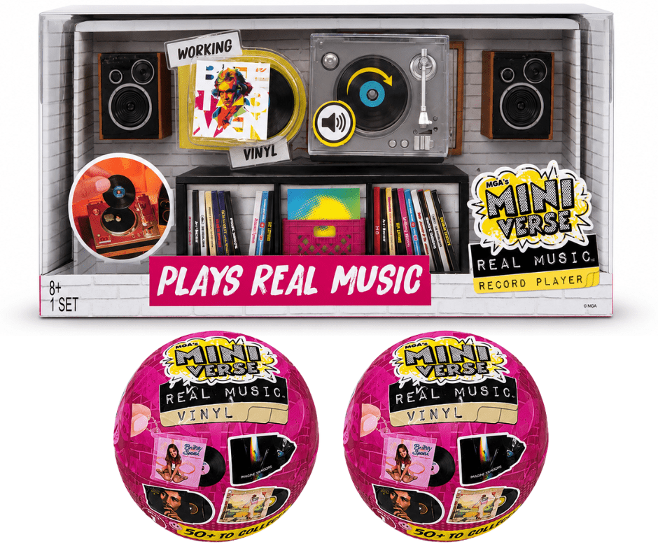 MGA's Miniverse Real Music Record Player Mini Collectibles, Mini